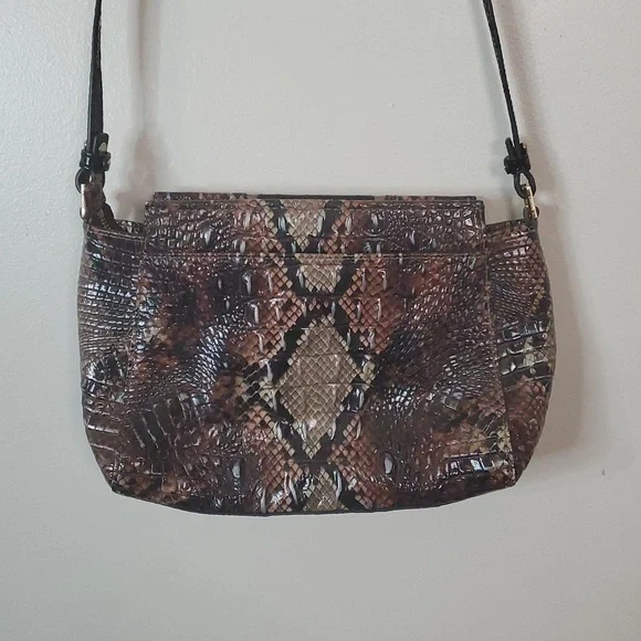 Brahmin Hillary Luminary Embossed Crossbody Snakeskin - Picture 14 of 16